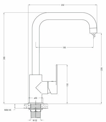 Bateria zlewozmywakowa Deante Alpinia BGA 063M