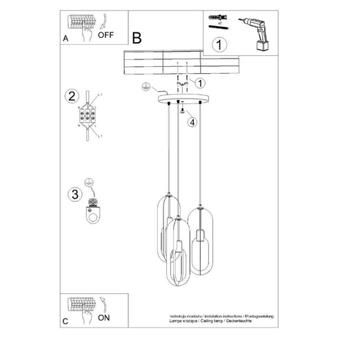 Lampa wisząca NICUS 3P biała