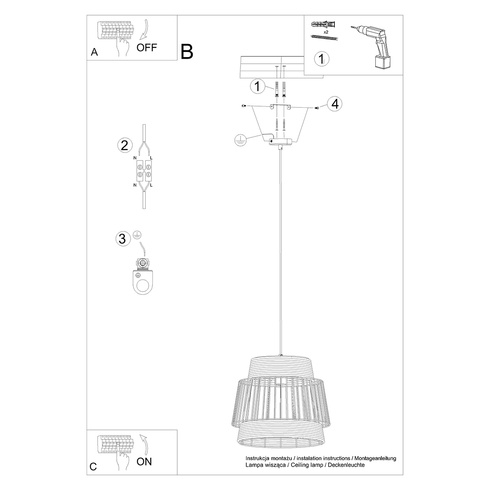 Lampa wisząca BRILO