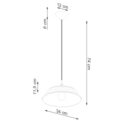 Lampa wisząca FRIKA biała