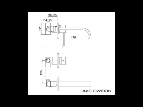 Bateria umywalkowa podtynkowa Kohlman Axis QW180N