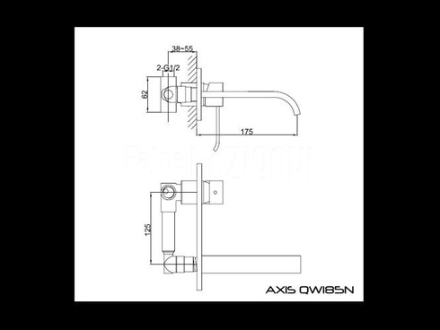 Bateria umywalkowa podtynkowa Kohlman Axis QW185N