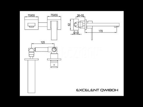 Bateria umywalkowa podtynkowa Kohlman Excelent QW180H