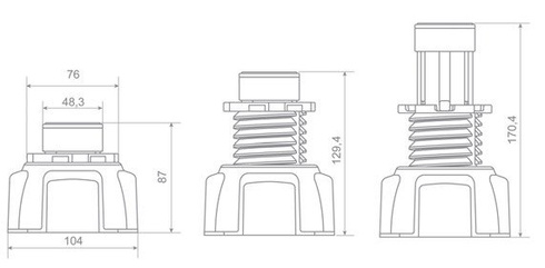 Radaway NB003-W4 Nóżki do brodzika komplet 4 szt