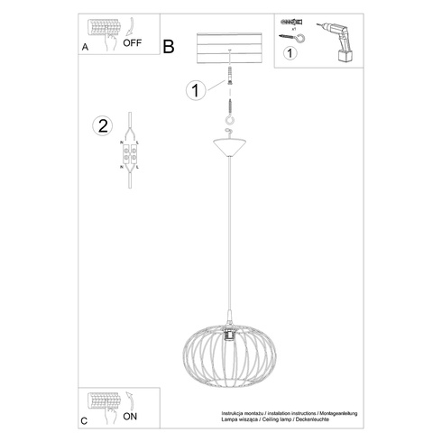 Lampa wisząca TSUNO