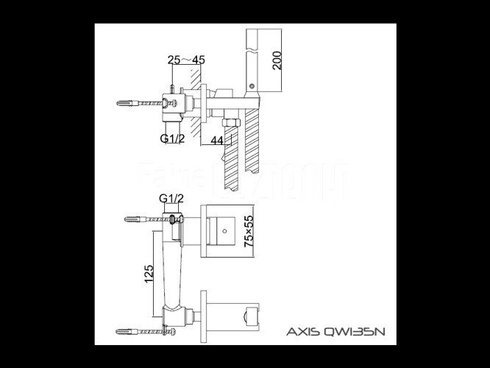 bateria bidetowa podtynkowa Kohlman Axis QW135N