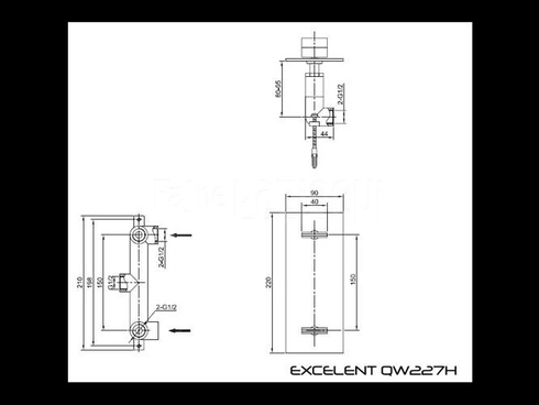 Bateria prysznicowa podtynkowa Kohlman Excelent QW227H