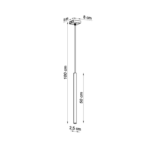 Lampa wisząca PASTELO 1 czarna