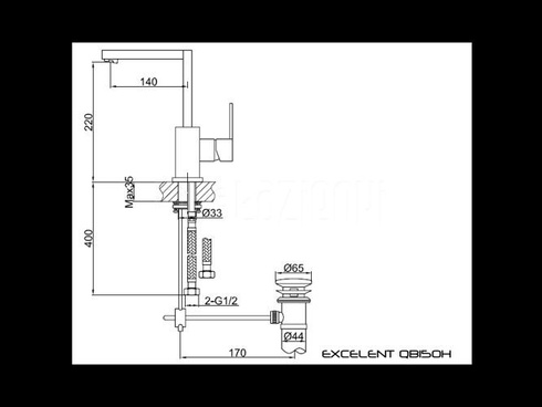 Bateria umywalkowa Kohlman Excelent QB150H