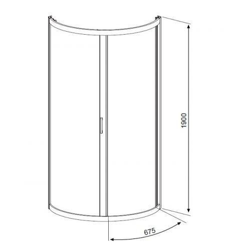 Kabina półokrągła Radaway Premium Plus B 90x90x190 Grafitowe 30473-01-05N