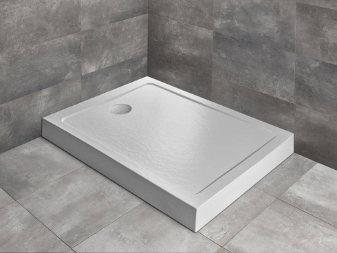 Brodzik 140x80 Radaway Doros F Compact Stone biały SDRFP1480-05-04S