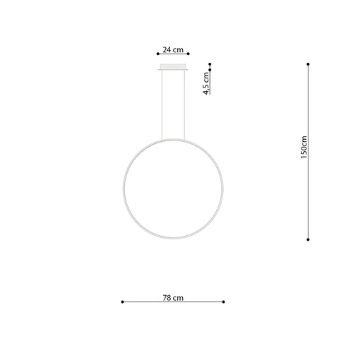 Lampa wisząca RIO 78 czarny LED 3000K