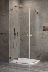 Kabina półokrągła 100x90 Radaway Essenza Pro Brushed Copper PDD