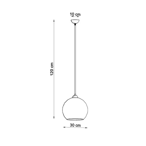 Lampa wisząca BALL szampański