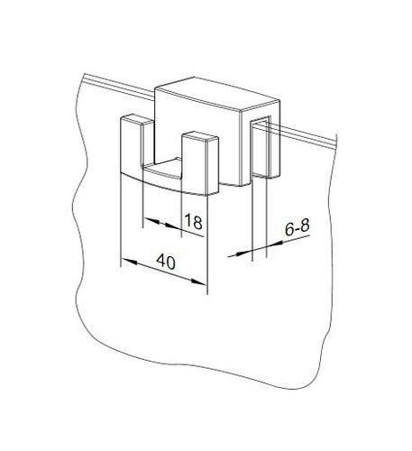 Wieszak do kabin prysznicowych Radaway WR-001 na szkle 6 i 8 mm