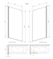 Parawan nawannowy Radaway  EOS PNJ I 50 lewy 205102-101L