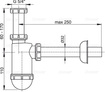 Półsyfon umywalkowy Ø32 z nakrętką 5/4" A430