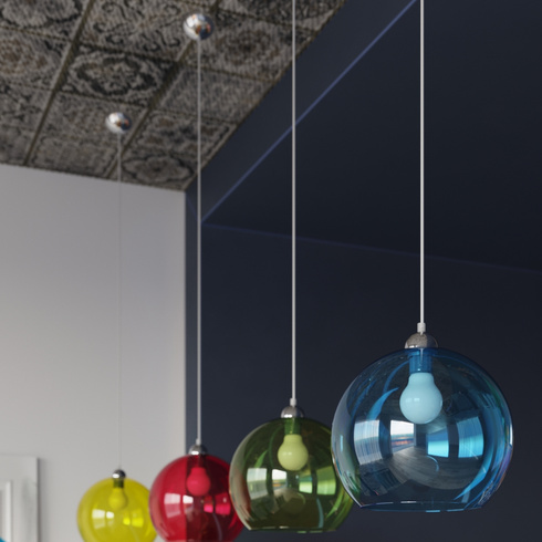 Lampa wisząca BALL żółta