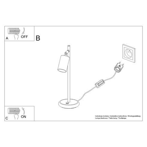 Lampa biurkowa WINX czarny/chrom