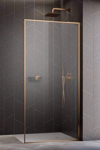 Walk-in 50 Radaway Modo F SL Brushed Copper II z ramą miedź prawa