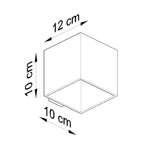 Kinkiet QUAD 1 biały