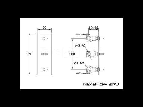 Bateria wannowa-prysznicowa Kohlman Nexen QW217U