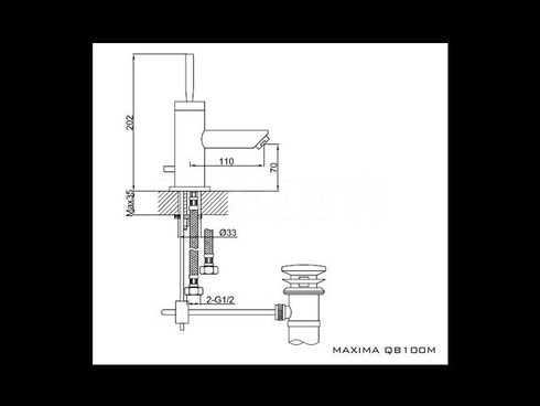 Bateria umywalkowa Kohlman Maxima QB100M