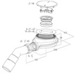 Syfon brodzikowy Radaway Turboflow TBXS ruchoma klapa magnetyczna