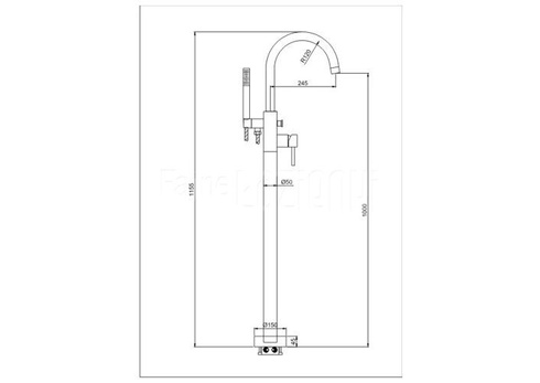 Bateria wannowa wolnostojąca Kohlman Roxin QF1165R- Chrom