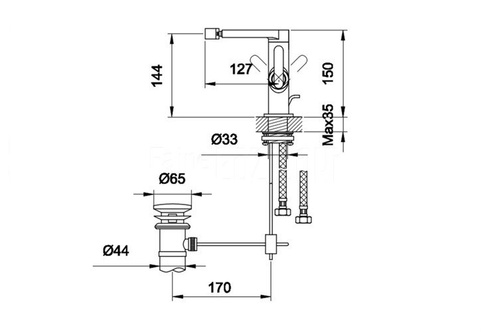 Bateria bidetowa Kohlman Boxine QB130B 