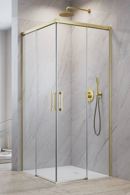 Kabina złoto szczotkowane Radaway Idea Brushed Gold KDD 70x110