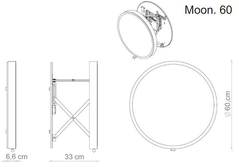 Lustro wysuwane Miior Moon 60 z oświetleniem LED 302601 019-000