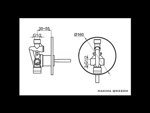 Bateria prysznicowa Kohlman Maxima QW220M