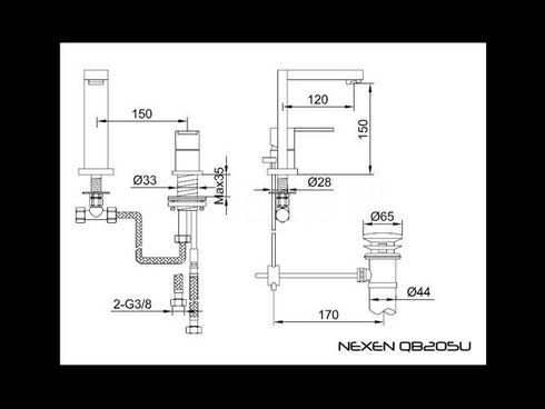 Bateria umywalkowa Kohlman Nexen QB205U