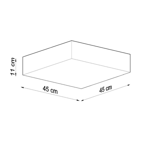 Plafon HORUS 45 szary