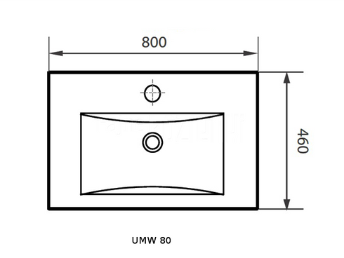 Umywalka ceramiczna meblowa wpuszczana UMW 80 81 x 46,5 cm