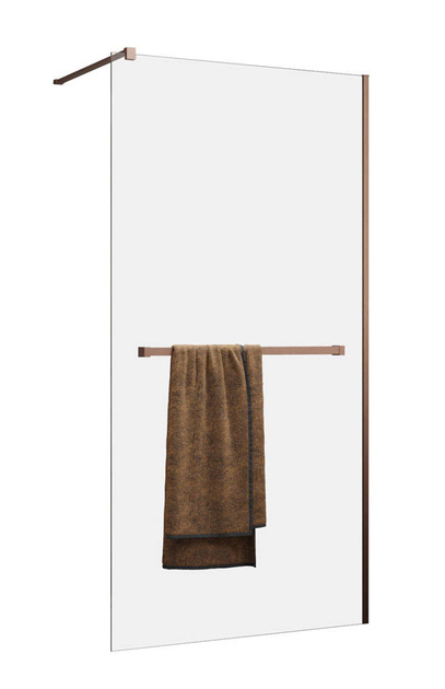 Prysznic walk-in 135 miedź szczotkowana Radaway Modo New Brushed Copper II z wieszakiem