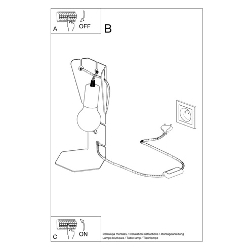 Lampa biurkowa ARBY biała