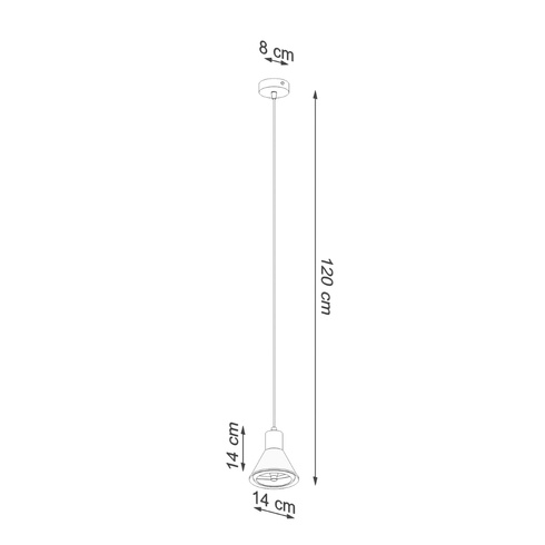 Lampa wisząca TAZILA 1 biała [ES111]