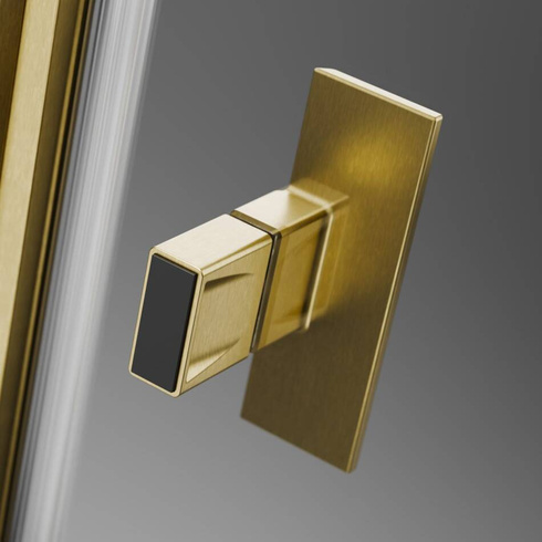 Kabina prysznicowa złota 100x80 Radaway Nes Brushed Gold KDJ I prawa