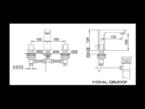 Bateria umywalkowa Kohlman Foxal QB200F