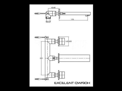 Bateria umywalkowa podtynkowa Kohlman Excelent QW190H