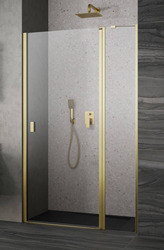 Drzwi złote szczotkowane Radaway Nes Brushed Gold DWJ II 120 Prawe
