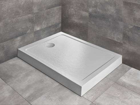 Brodzik 120x70 Radaway Doros F Compact Stone biały SDRFP1270-05-04S