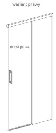 Drzwi prysznicowe Radaway Idea DWJ 140 przejrzyste prawe 387018-01-01R