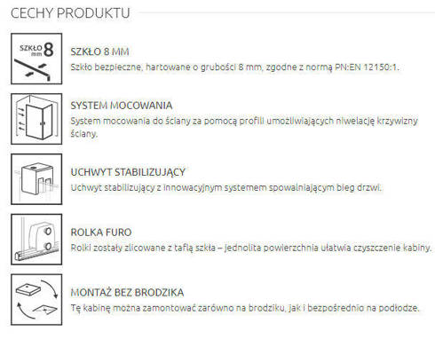 Kabina prysznicowa 100x100 Radaway Furo KDD drzwi przesuwne chrom