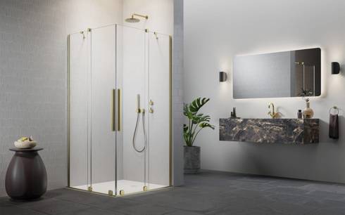 Kabina prysznicowa 120x80 złoto szczotkowane Radaway Furo Brushed Gold KDD