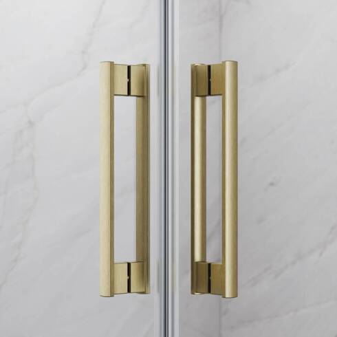 Kabina złoto szczotkowane Radaway Idea Brushed Gold KDD 80x80