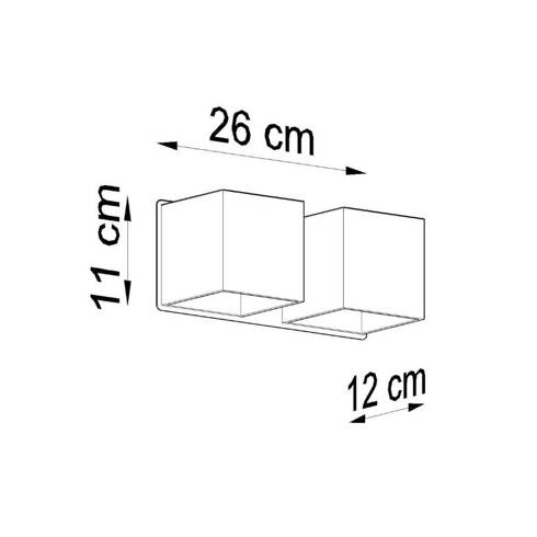 Kinkiet QUAD 2 czarny