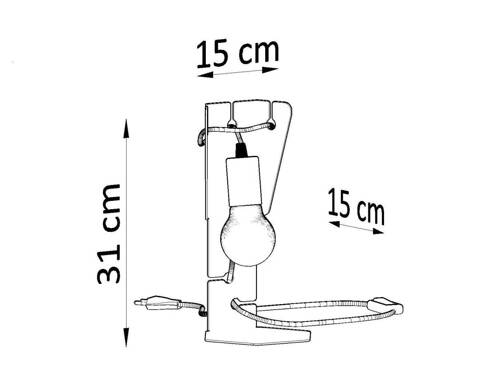 Lampa biurkowa ARBY biała